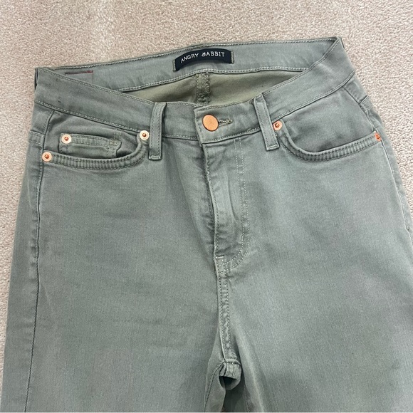 Angry Rabbit light olive straight leg jeans, size 27/5 - Picture 3 of 7